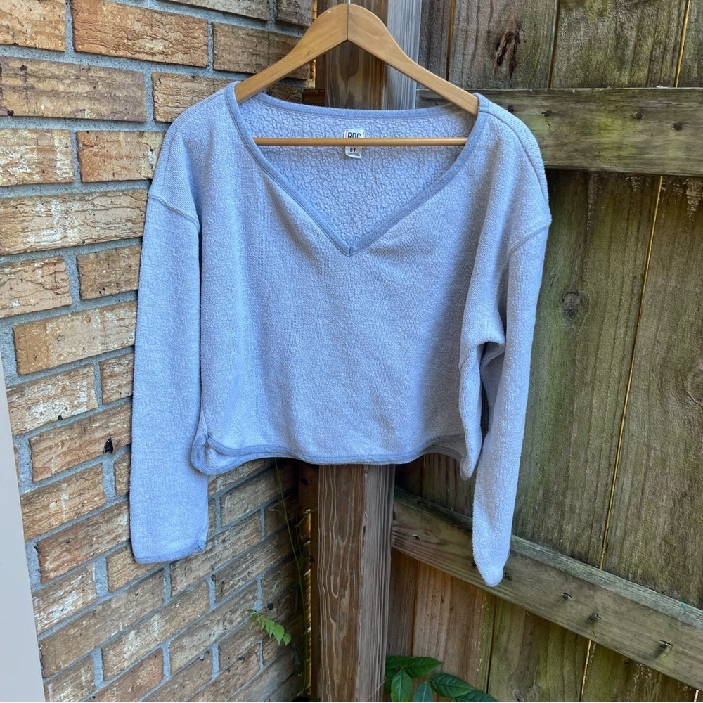BDG Light Gray Textured Sweater